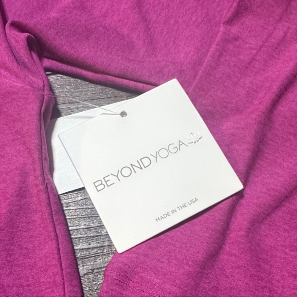 BEYOND YOGA Featherweight Daydreamer Spacedye Pink Long Sleeve Tee Top T-shirt - Picture 5 of 8